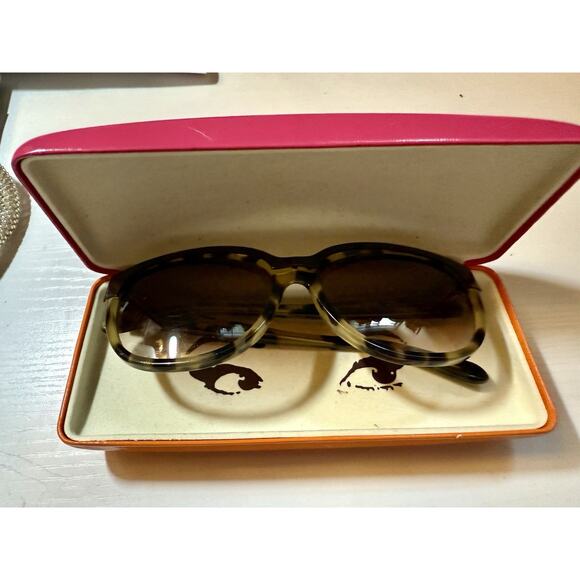 Kate Spade NY Brigit/S Sunglasses Tortoise Black 0ESP Y6 55-15-135 As Is & Case - Picture 1 of 9